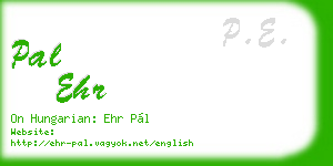 pal ehr business card